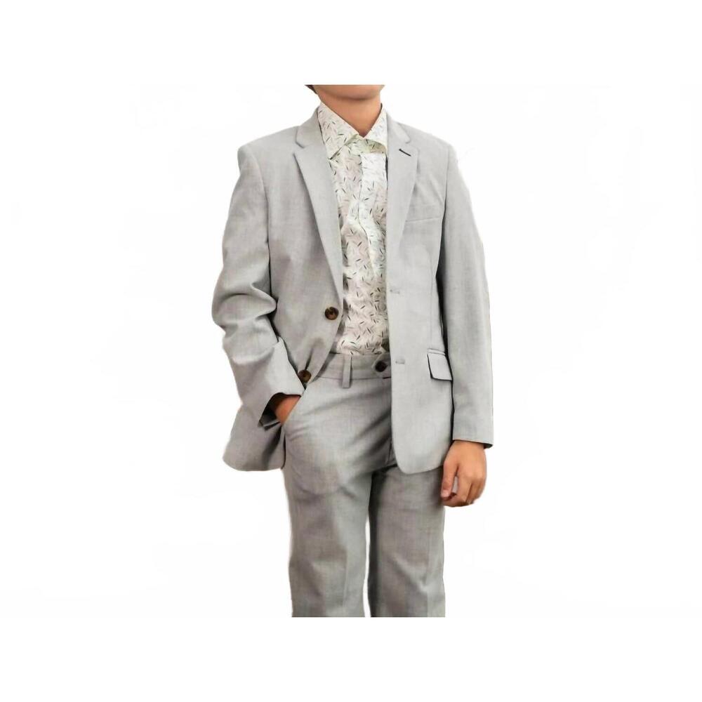 NEW APPAMAN boys day party button up shirt in micro greens